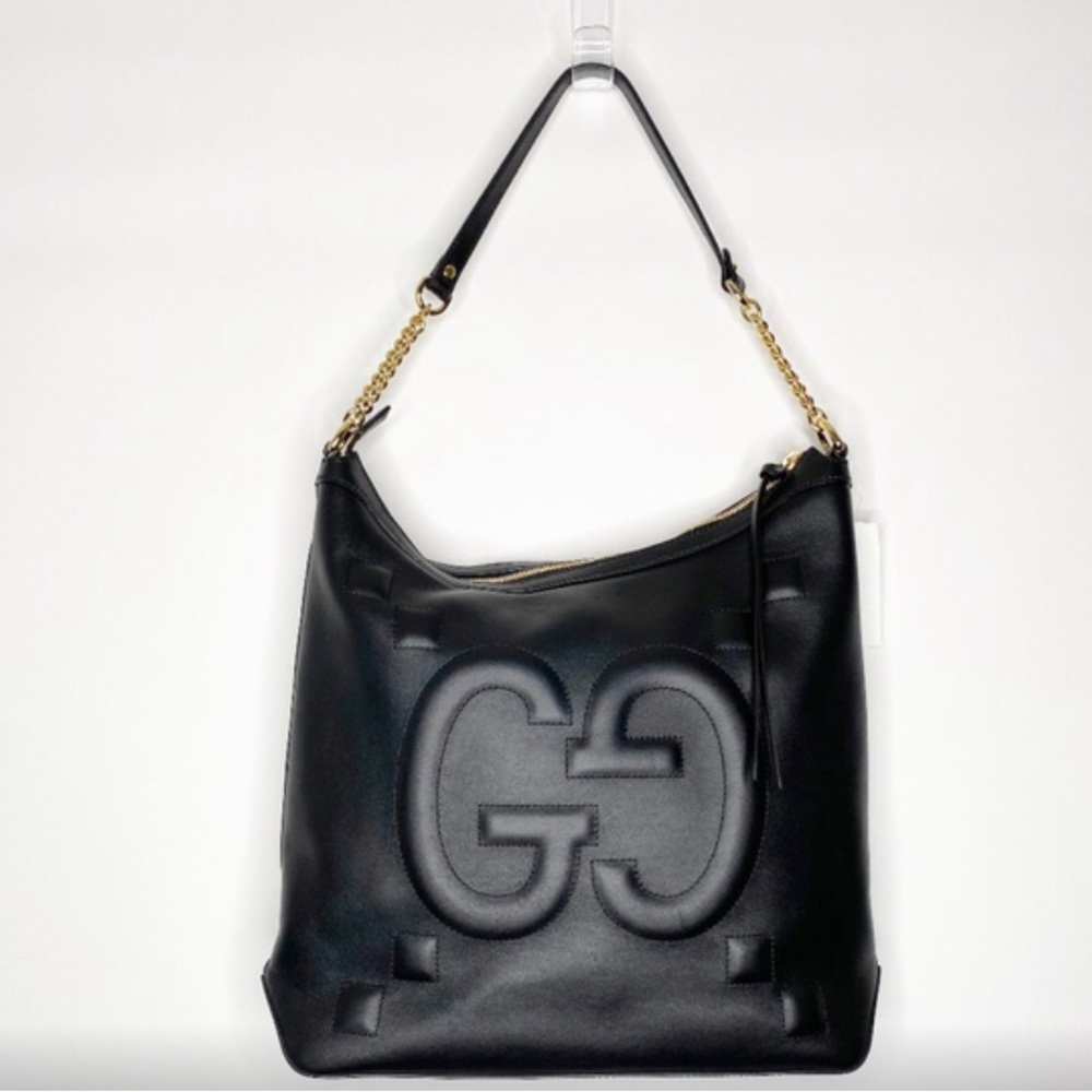 Gucci Apollo Embossed Gg Calfskin Leather Hobo Bag